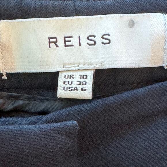 Reiss Darlas Skinny Mid Rise Zip-Hem Cropped Trousers Pants Blue Women's Size 4 - Picture 7 of 13